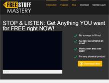 Tablet Screenshot of freestuffmastery.com